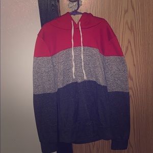 Black red and grey hoodie
